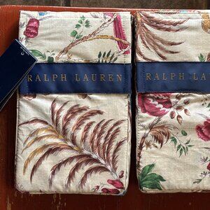 NEW 2 Ralph Lauren MAREN Standard Pillowcases 100% Percale Cotton